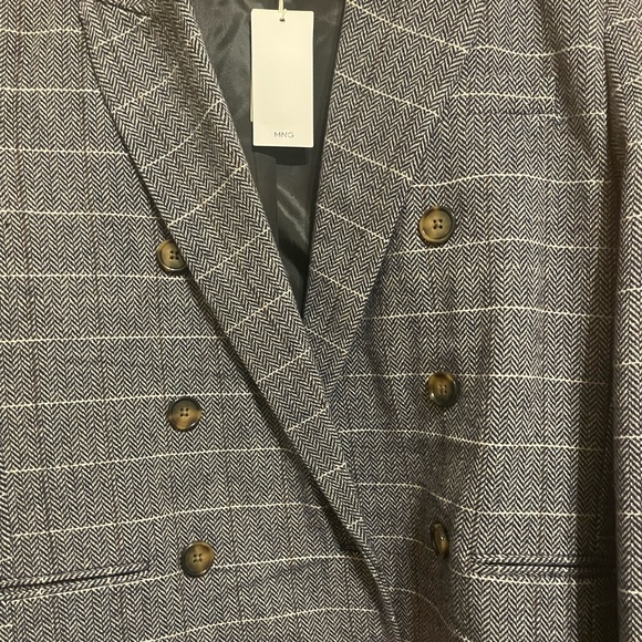 Mango Oversized Herringbone Wool Blazer - Picture 8 of 14